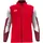 Polyesterjacke rot/weiß/dunkelrot 128
