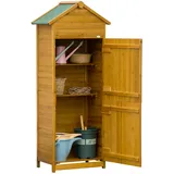 Outsunny Gerätehaus mit verriegelbaren Türen natur 79L x 49B x 191,5H cm