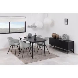 MID.YOU Sideboard 160 x 60 x 40 cm Schwarz