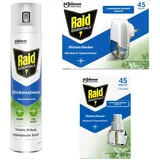 Raid Essentials Trio-Bundle gegen Mücken für Innenräume, inkl. Mückenabwehr-Spray (300 ml), Mückenstecker 45 Nächte und Nachfüller (2 x 32 ml)