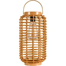 Pauleen Laterne Kunststoff/Rattan/Metall 1 x 5 lm beige