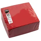 PROnappe Servietten rot 2-lagig 10,0 x 10,0 cm 50 St.