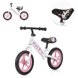 Chipolino Laufrad Zippy 12 Zoll höhenverstellbarer Sitz, Anti-Rutsch-Griffe rosa