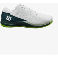 Wilson Rush Pro Ace Tennisschuh für den Sandplatz, Herren, Gr. 47 1/3, Weiß/Grün/Grün (White/Ponderosa Pine/Jasmine Green)