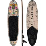 Bluemarina SUP-Board Tiki, Stand Up Paddle aufblasbar mit Paddel, SUP, 5J Garantie, (Stand Up Paddle, SUP), 5 Jahre Garantie, Stand Up Paddle, SUP, SUP Board braun