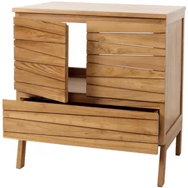 MCW Teak-Waschbeckenunterschrank Braun,
