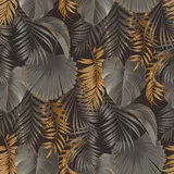 Rasch Textil Vliestapete Dschungel-Motiv 10,05 m x 0,53 m Gold/Schwarz 462043