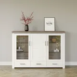 Set One by Musterring Highboard York Dekor Pino-Aurelio / Eiche Nelson