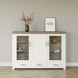 Set One by Musterring Highboard York Dekor Pino-Aurelio / Eiche Nelson