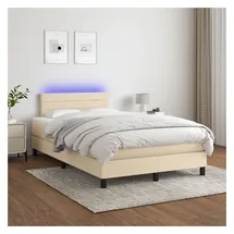 vidaXL Boxspringbett 120 x 200 cm Creme