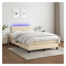 vidaXL Boxspringbett 120 x 200 cm Creme