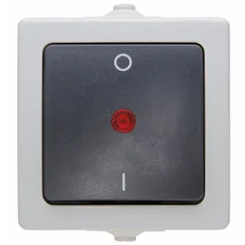 Kopp 565296007 Feuchtraum-Schalterprogramm Ausschalter, Nautic grau