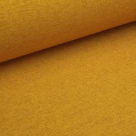 s-style möbel - Ecksofa mit Holzfüßen im skandinavischen Stil Marco aus Gelb Luxusmicrofaser - Ottomane rechts - B/T/H: 231 cm/161 cm/81 cm - Gelb