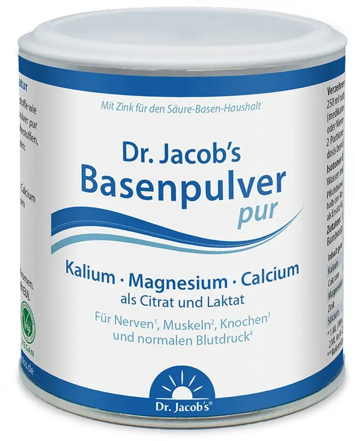 Dr.Jacob's Basenpulver pur Basen-Citrat-Laktat+Mineralstoffe 200 g