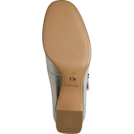 TAMARIS Damen Pumps mit Blockabsatz, metallic, 38 EU