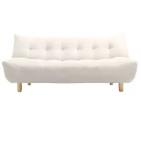 Design-Schlafsofa skandinavisch Beige und Eiche YUMI