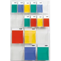Helit Wandprospekthalter transparent DIN A4, 1/3 DIN A4 76,6 x 5,1 x 115,7 cm, 1 St.