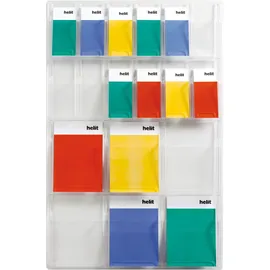 Helit Wandprospekthalter transparent DIN A4, 1/3 DIN A4 76,6 x 5,1 x 115,7 cm, 1 St.