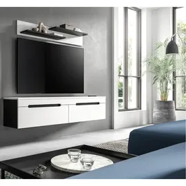 xonox.home Canu Lowboard 170x38x33 cm Basalt grau/Weiß Spanplatte/Melamin