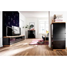 MCA Furniture TV-Lowboard 202 cm schwarz/Asteiche