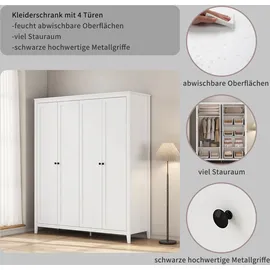 OTTO home Kleiderschrank Borkum 166 x 200 x 52 cm Weiß