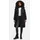 Marikoo lange Damen Winterjacke warmer Parka gesteppt mit Kapuze B890 [B890-Schneestern-Schwarz-Gr.S] - S