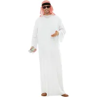 Funidelia Araber Kostüm für Herren mit Tunika & Kopftuch – Scheich Verkleidung für Erwachsene – Karneval & Halloween – Größe XL – Weiß