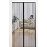 luxuskollektion Fliegengitter Tür Magnet 140 x 240 cm Schwarz