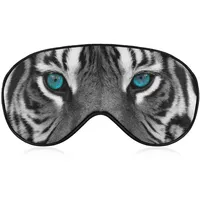 Neuartige Verdunkelungs-Augenmaske, Tiger-Tier-Druck, Schlafmasken, Schlafmaske, Augenbinde, Augenschutz, Augenschutz mit verstellbarem Riemen, für Männer, Frauen, Teenager, Jungen, Mädchen, Kinder,