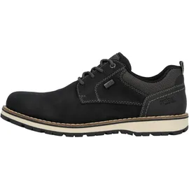 Rieker Schnürschuh RIEKER, Herren, Gr. 41, schwarz, Lederimitat, Textil, Schuhe Schnürschuh, Business Schnürer, Halbschuh, Casual Sneaker mit Innenreißverschluss
