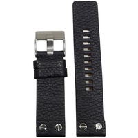 Diesel Uhrband Wechselarmband LB-DZ1717 Original Ersatzband DZ 1717 Uhrenarmband Leder 24 mm Schwarz