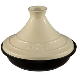 Staub Tajine 28cm rund cream, Gusseisen
