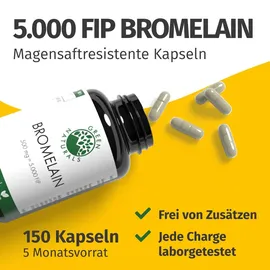 Heilpflanzenwohl GREEN NATURALS Bromelain 500 mg vegan mit 5000 FIP