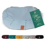 #DoYourYoga Zafu Halbmondkissen »Ganesh« mit Bio-Buchweizenschalen (KBA) waschbarer Bezug | 45 x 30 x 14 cm | Meditations-, Sitz-, Rondokissen für Yin Yoga | avendel