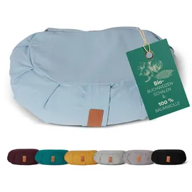 #DoYourYoga Zafu Halbmondkissen »Ganesh« mit Bio-Buchweizenschalen (KBA) waschbarer Bezug | 45 x 30 x 14 cm | Meditations-, Sitz-, Rondokissen für Yin Yoga | avendel