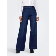 Only High-waist-Jeans "ONLMADISON HW BUTTON WIDE DNM GEN533NOOS", Damen, Gr.