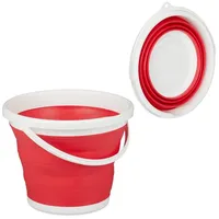 Relaxdays Faltbarer Eimer 10 l rot
