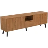 [en.casa] Fernsehtisch Hedemora 140x30x45,5 cm Dunkler Holzton
