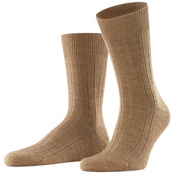 FALKE Herren Socken - Teppich im Schuh, Merinowolle, Unifarben Braun 41-42