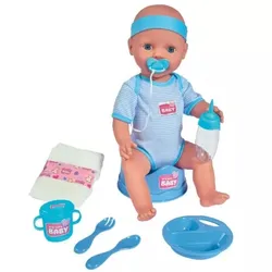 Neugeborenes Baby: Neugeborenes mit blauen Accessoires