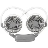 Wiederaufladbarer, Tragbarer Nackenventilator Per Usb, Freihändiger Mini-tischventilator Für Unterwegs, Weiß