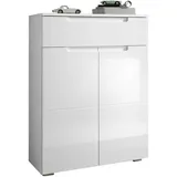 Stella Trading SPICE 70 x 101 x 40 cm 2 Türen 1 Schublade weiß hochglanz / weiß matt