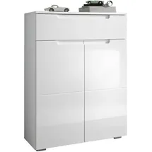 Stella Trading SPICE 70 x 101 x 40 cm 2 Türen 1 Schublade weiß hochglanz / weiß matt