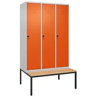 C+P Garderobenschrank ""Classic Plus"", Abteilbreite 40 cm, mit Sitzbank,