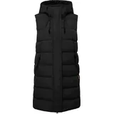 QS Warm wattierte Steppweste mit Kapuze - schwarz - M