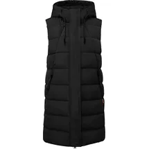 QS Warm wattierte Steppweste mit Kapuze - schwarz - M