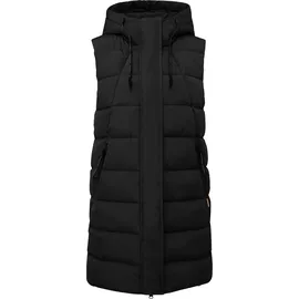QS Warm wattierte Steppweste mit Kapuze - schwarz - M