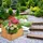 Relaxdays Hochbeet gestuft 61 x 81 x 81 cm Natur