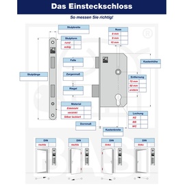 Basi 9585-4016 Einsteck-Rohrrahmenschloss Silber