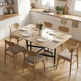 Homcom Klapptisch 80 x 73 x 120 cm Eiche